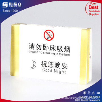 Freie stehende Acryl No Smoking Sign Display